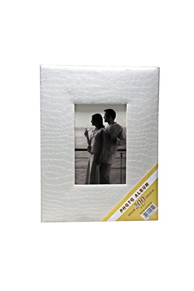 Dijital Dünyası ألبوم صور جلد أبيض مقاس 13×18 سم 200 قطعة