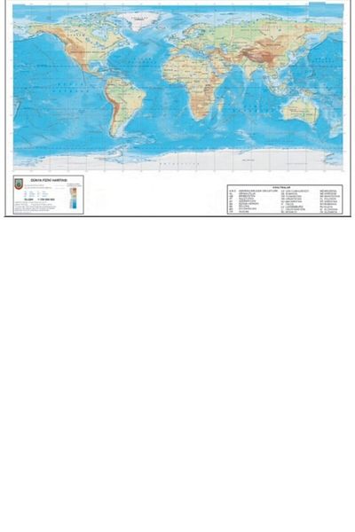 Odak World Map Physical Political