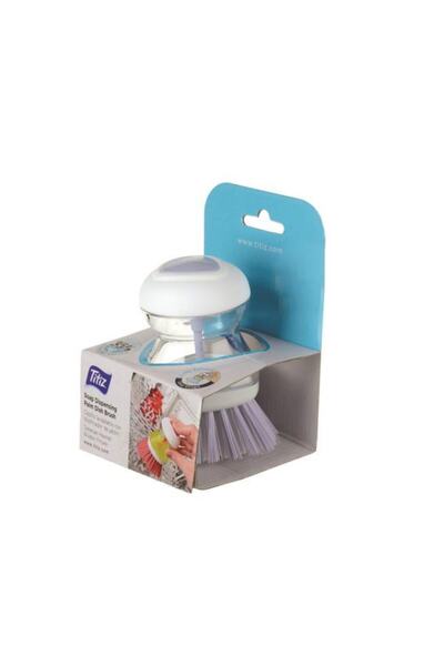 Titiz Plastik Deterjan Hazneli Bulaşık Fırçası (mavi