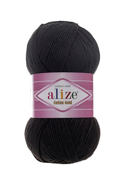 Alize Cotton Gold 60 Black - 55% Βαμβάκι 45% Ακρυλικό - 100 Gr - 330 M