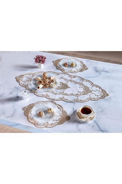 Caka home Runner Guipure Tulle (Soil)