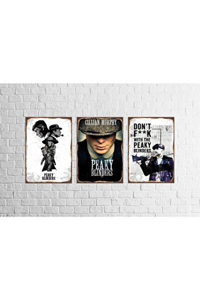 Marple's Peaky Blinders Ahşap Poster 3'lü Set 20x30 cm