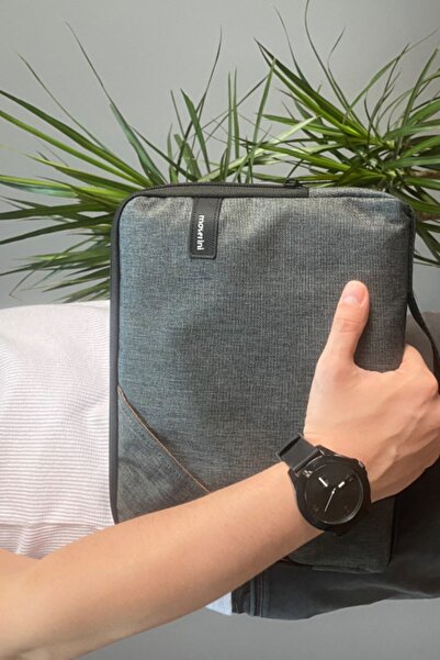 Moserini حقيبة تابلت ذكية رفيعة متوافقة مع ايباد سامسونج هواوي لينوفا - رمادي