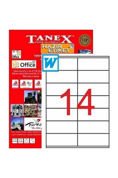 Tanex Αυτοκόλλητο λέιζερ 105x41mm Tw-2114
