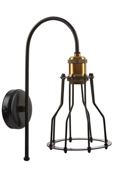 Dylight الرجعية الأسود العتيقة قفص ريفي الشمعدان