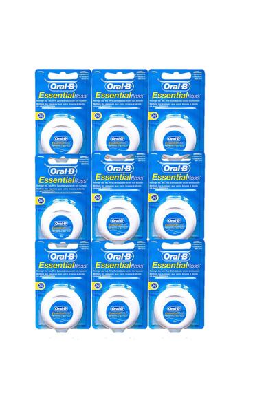 Oral-B Oral B Essential Floss Diş Ipi 50 Metre 9 Adet