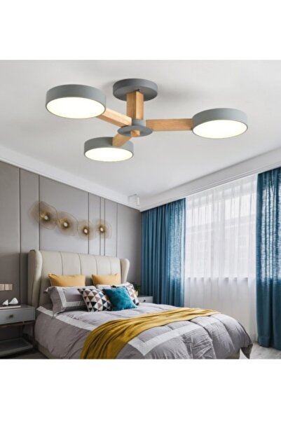 SimaAvize Yeni Modern Luster Avize 3'lü Gri