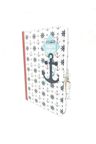 Gıpta Rope Stitched 14x20 Hard Cover 120 Sheets Memory Book-Anchor Sea