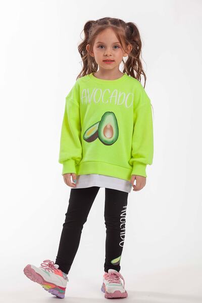 Dmb Girl's Pistachio Green Tights Suit