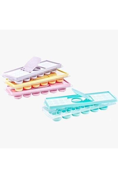 Bee Home طقم مبرد ثلج مصنوع من السيليكون باللون الأصفر والأرجواني مكون من قطعتين