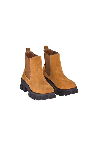 Moosefield Women's Tan Genuine Leather Boots
