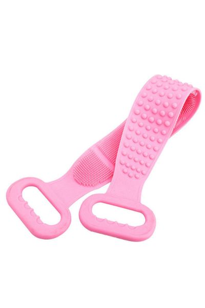 GoodSell Bathroom Shower Back Scrub Double Sided Silicone Shower Washcloth Brush 60 cm
