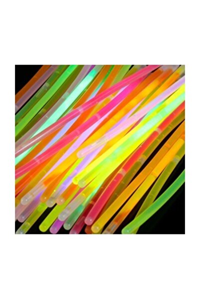 MOBGİFT Glow Stick Fosforlu Kırılan Işık Çubuğu 100'lü Hediyelik