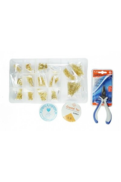 Prestij Boncuk Osnovni set za početnike u izradi nakita, zlatno žuta