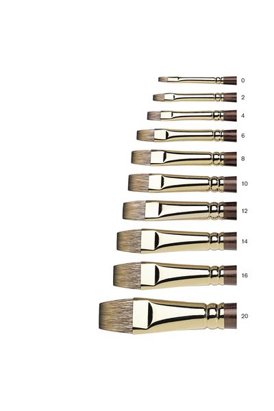 Winsor Newton Winsor & Newton Monarch Μακρύ Στέλεχος Κοντό Επίπεδο Πινέλο N:4