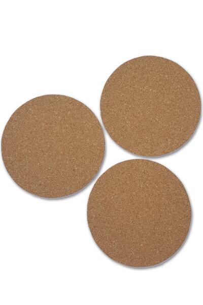 direkt-al Mantar Arkası Yapışkanlı Duvar Panosu Yuvarlak Kesimli 3 Adet Set