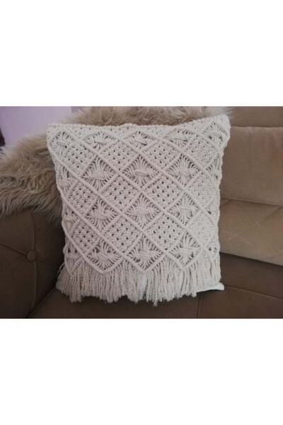 EdaTasarım Dekoratif Makrome Kirlent Yastık