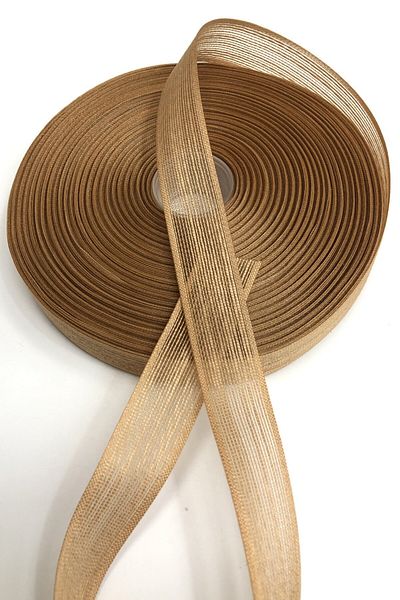 Hobigram Λινή κορδέλα βιζόν μήκους 2,5 cm - Η τιμή είναι για 1 μέτρο, περιλαμβάνεται το στολισμό και τη συσκευασία