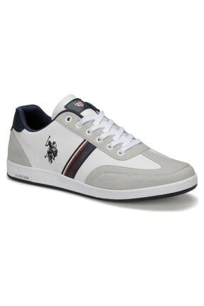 U S Polo Assn Erkek Beyaz Bej Sneaker Spor Ayakkabi 20k Kares M Trendyol