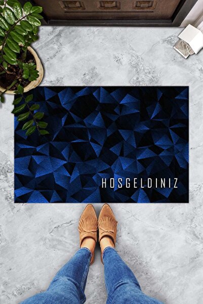 Evsebu 3d Hoşgeldiniz Dekoratif Kapı Önü Paspası