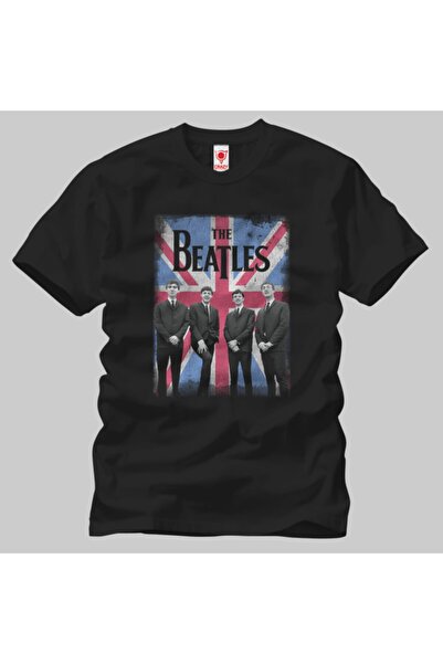 Crazy The Beatles: Футболка для чоловіків з фотографією Union Jack у стилі «д...