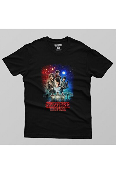 Crazy Ανδρικό μπλουζάκι με αφίσα με χαρακτήρες Stranger Things