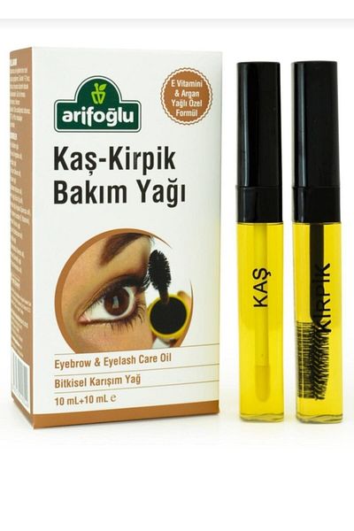 Arifoğlu Eyebrow Eyelash Care Oil 10 Ml + 10 Ml (Special Formula with Vitamin E & Argan Oil)