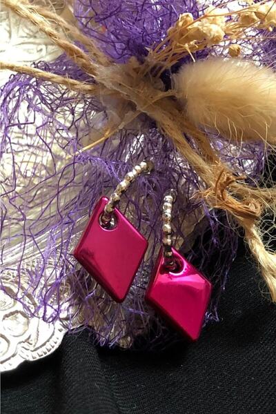 Leerybee الفوشيه اللون أقراط البلاط مضاد الأرجية