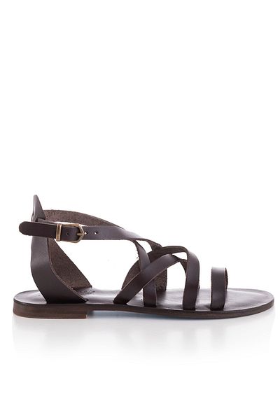 DaphneSandals Sandale Bodrum din piele maro lucrate manual - 20249