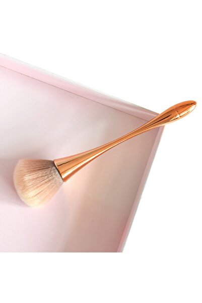 Ally Mobile فرشاة مكياج ذهبية من إيزير، فرشاة بودرة، فرشاة كريم أساس، فرشاة أحمر الخدود، ذهبي وردي