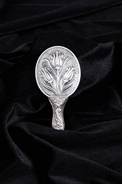 turangümüş 925 Ayar Gümüş %100 El Yapımı Mini Boy El Aynası