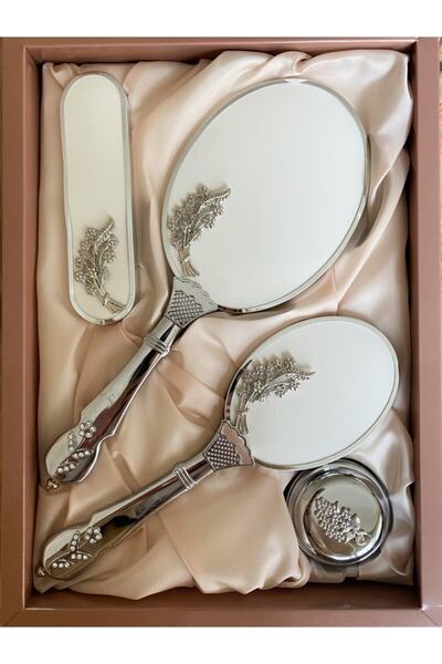 LOVELA Paris Üzüm Salkımı Modeli Ayna Tarak Takımı Krem