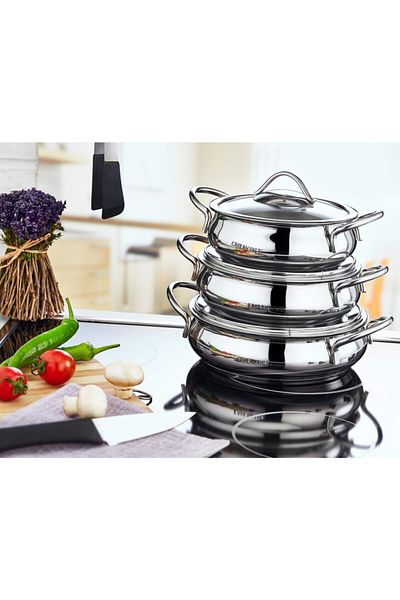 Kahramanlar Çelik Elite 3-Piece Omelette Set