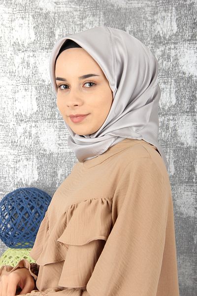 Cacharel Μεταξωτό κασκόλ σε γκρι Twill - 7999313   - 971