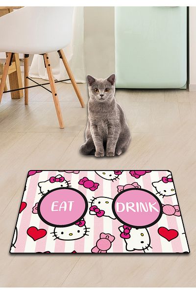 Chilai Home Berretto Rosa Cat Dog Food Training Mat and Nutrition Mat Pvc