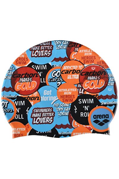 ARENA 94171202 Print Jr. Silikon Çocuk Yüzücü Bone