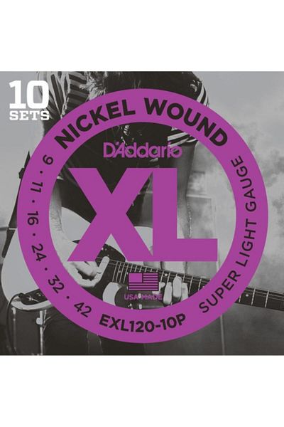Daddario Guitar String Exl120-10p