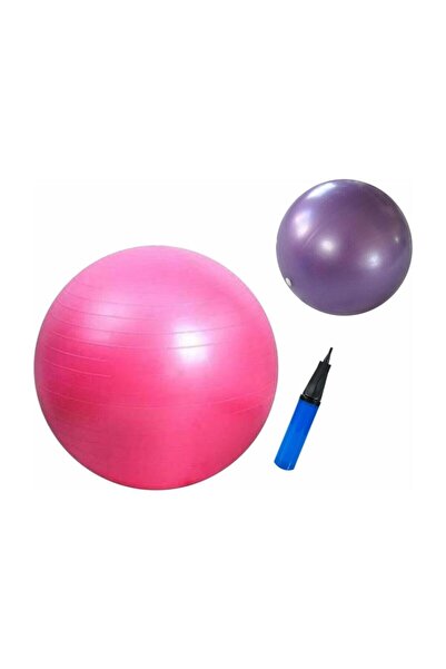 Leyaton 65 Cm Pembe 20 Cm Pilates Topu 2'li Set
