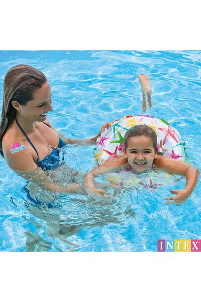 hediyecik Intex Kids Float Patterned Figured Children's Pool and Sea Ring 64 Cm