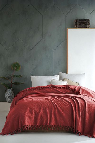 Şaheser Dalila Double Jacquard Pique - Red