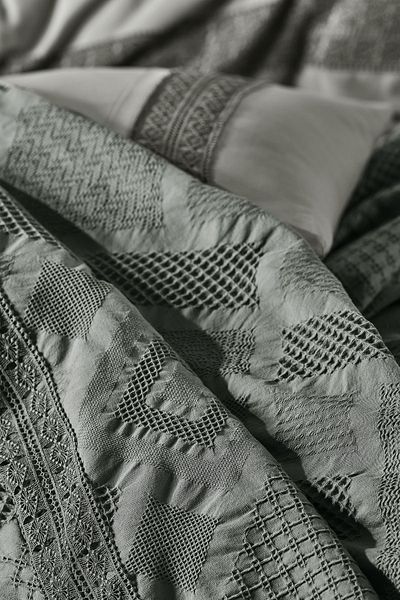 Şaheser Freya Laced Duvet Covered Pique Set 7 Pieces Anthracite