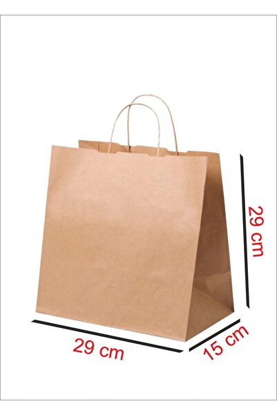 Kraft Çanta 29x15x29 ( 250 Adet ) ( Kağıt Poşet Çanta )