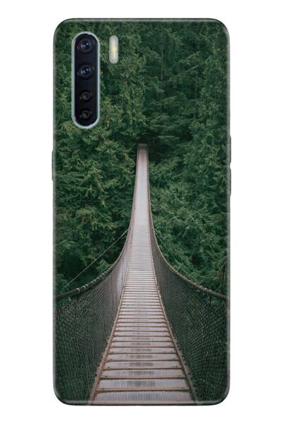 OPPO A91 Pure Modern Desenli Silikon Uyumlu Kılıf Korku Köprüsü
