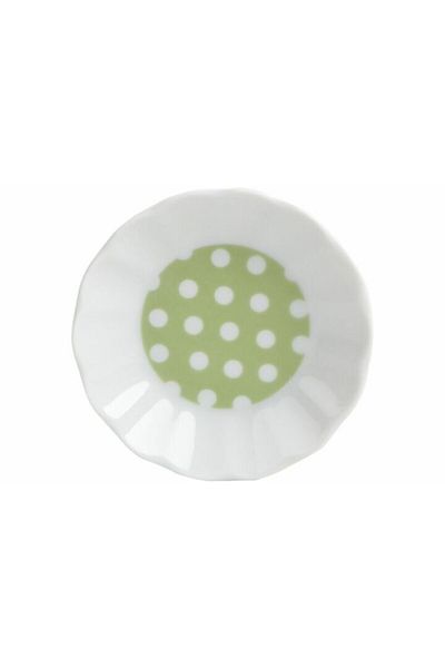 Porland Green Polka Dot Tea Plate - Set of 6