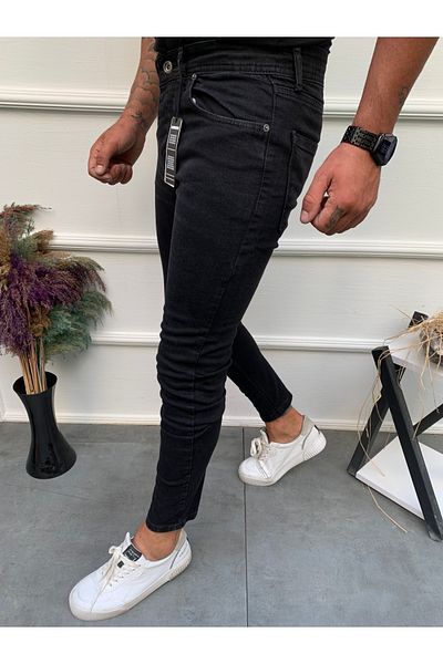 ENERJİN Αντρικό τζιν Skinny Fit Lycra Διακοσμητικό Anthracite
