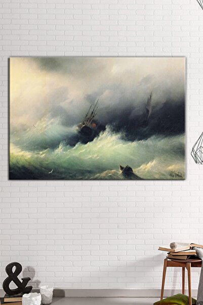 Morfil Sanat Atölyesi Ivan Aivazovsky Sailing Ship Kanvas Tablo