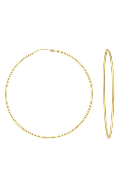 Glorria Altın 5,5 cm Halka Küpe