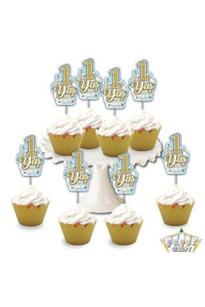 Mini Parti متجر الحفلات الصغيرة - مسواك إيفا ديلوكس لامع مكون من 8 قطع، أزرق،...