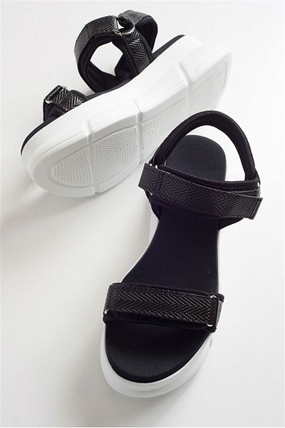 LuviShoes 4760 Sandale negre pentru femei