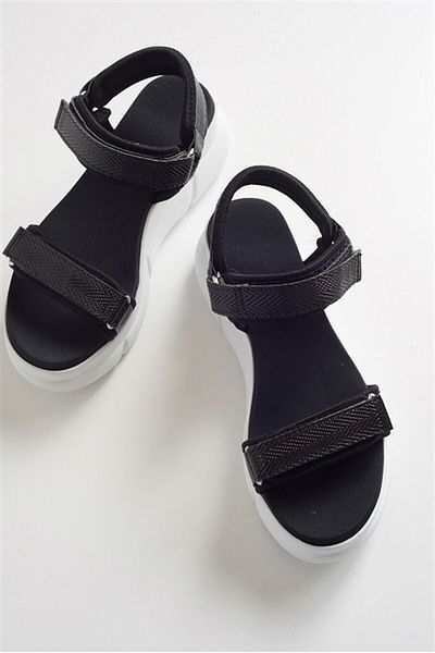 LuviShoes 4760 Sandale negre pentru femei